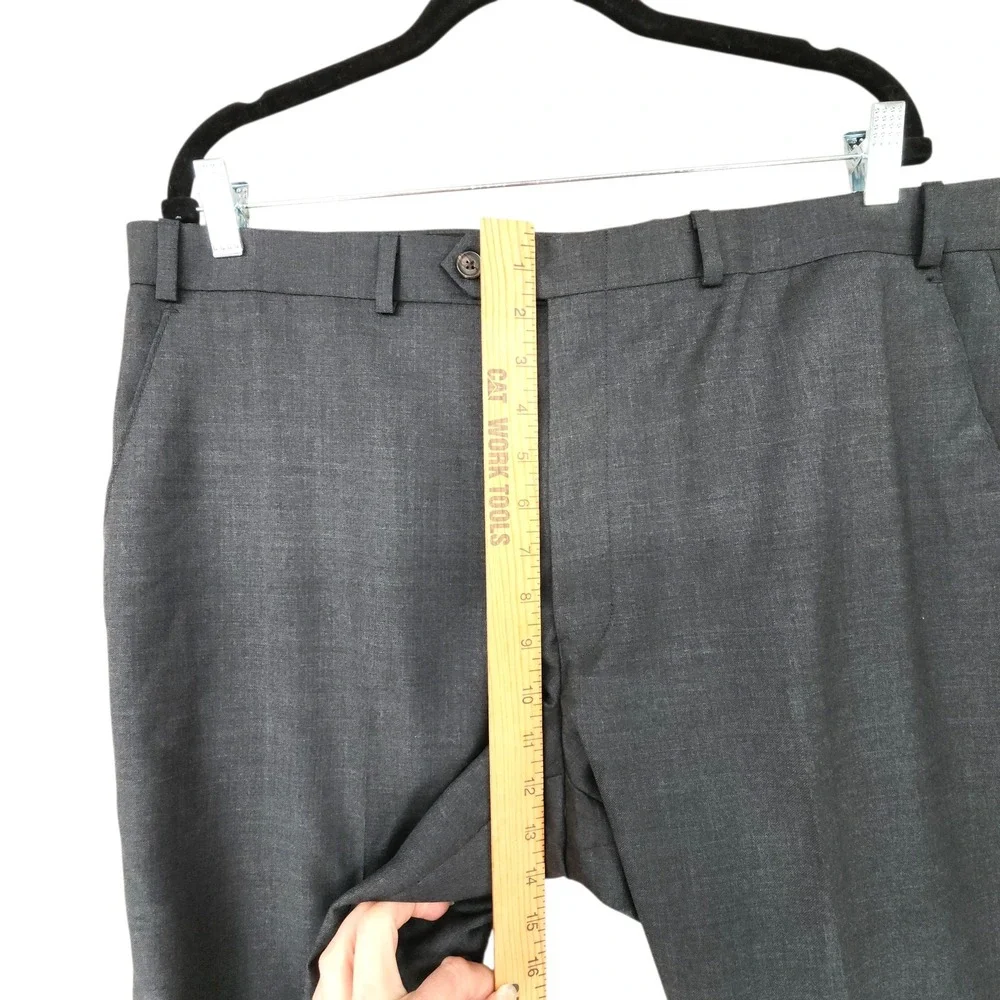 LRL Lauren Ralph Lauren Dress Pants‎ 38L (37x38) Men Gray Wool Flat Front Canada